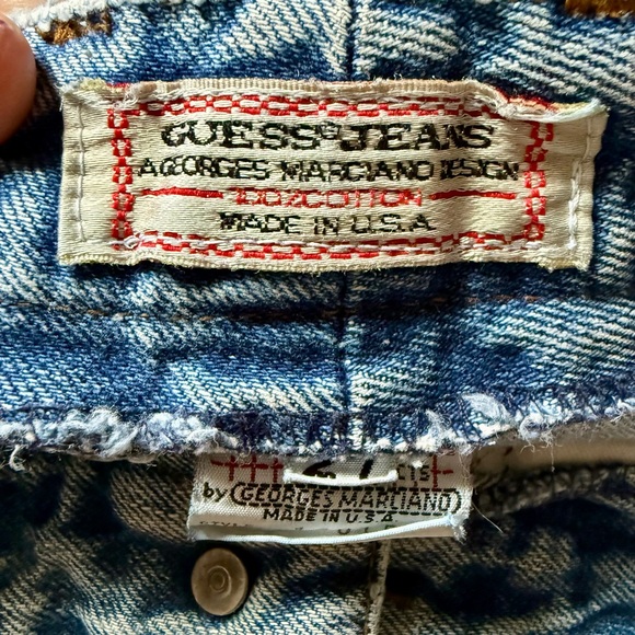 VTG 80s Guess High Rise Tapered Leg Jeans With Ankle Zippers - Picture 10 of 14